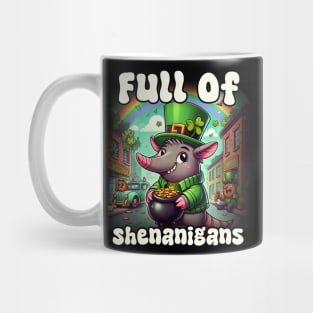 Full Of Shenanigans Leprechaun Aardvark St. Patrick's Day Mug